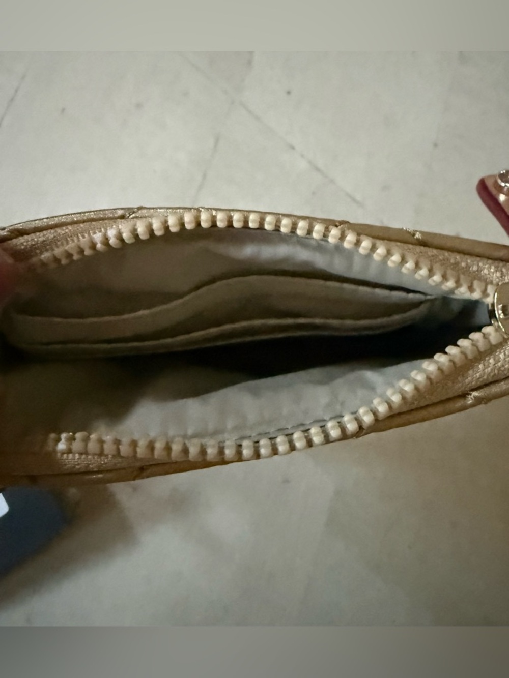 NWT MZ Wallace Flat Metro Key Pouch Light Gold Pearl ✨✨✨ - Picture 6 of 9